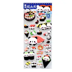 Stock de haute qualité Smile Face Princess Waterproof Round Glitter Animal Puffy Sticker Fournisseurs