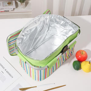 Panier de pique-nique isotherme pliable avec poignées, sac de livraison alimentaire thermique d'extérieur, boîte de rangement portable pour le camping et les voyages - Product Image 3