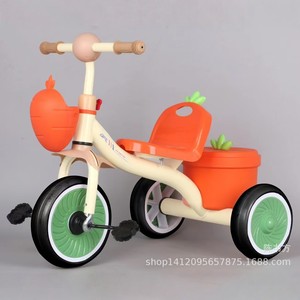 Children Tricycle 2-4 Years Foam Wheels Indoor Outdoor Play <b>Pink</b> Color Metal <b>Frame</b> Kids Bike - Product Image 3
