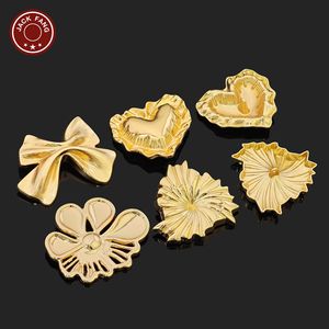 Botones Metálicos con Vástago, Botones Personalizados con Formas Irregulares, Logotipo Grabado, Botones Dorados para Vestidos y Ropa - Product Image 2