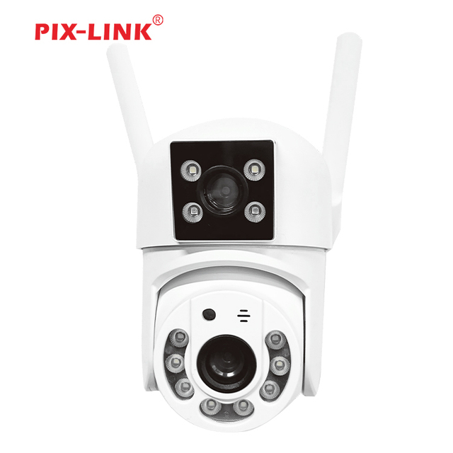 PIX-LINK New Dual Lens 720P Wireless Outdoor Security Camera Indoor IP CCTV Camera Night Vision Two-Way Audio 2.4G WiFi Cam