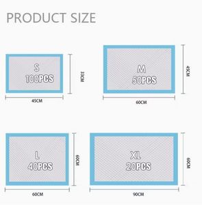 60x90cm Drap absorbant jetable bleu pour l'hygiène, pour lit, incontinence ou sous-couche pour animaux, tapis d'apprentissage pour chiots - Product Image 3