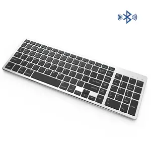 Aluminum ABS ducky multi device portable cordless bluetooth keyboard for ipad 2020 for laptop