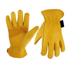 Vente chaude travaillé cuir de sécurité cuir de vachette hommes femmes extérieur-gants de travail antidérapant-hommes cuir de vachette sécurité gants de travail - Product Image 1