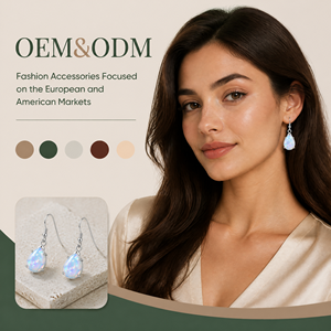Ear Enlace Oem Odm Silver Plated Prong Set Teardrop <b>Opal</b> Dangle Hook <b>Earrings</b> Natural Gemstone Women Jewelry Wholesale - Product Image 1