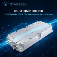 STARSEEK Modul Penguat Daya GaN Broadband 100W 20-1000MHz 50dBm Gain 28V Pemasangan Lubang Sekrup untuk Uji EMC Simulator Radar