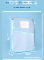 Bolsa de Archivo Transparente Impermeable de PVC con Cierre, Bolsa para Documentos de Plástico A3 A4 A5 A6