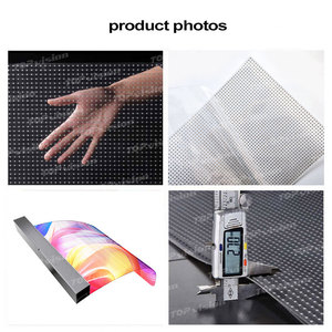 TOPvision Flexible Adhesive LED Transparent Film Screen <b>Display</b> Glass Advertising Video <b>Wall</b> P4,4-8,6,8,10,1616-32,20-60,32 P2 P - Product Image 4
