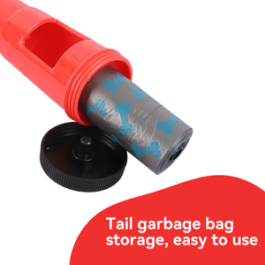Pala de plástico para limpieza de arena para mascotas con mango largo al por mayor, pala para arena para gatos con bolsa para caca - Product Image 3