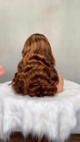 Cheveux vierges Remy HD pour perruque à dentelle frontale, 22 pouces de long, densité 180%, lisses comme des baguettes, couleur naturelle, marque Mavis, qualité 10A