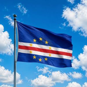 Drapeaux en polyester imprimés numériquement de haute qualité en gros (3x5 pieds) – Drapeaux promotionnels personnalisés de Cabo Verde (Drapeaux géants personnalisés pour entreprises) - Product Image 1