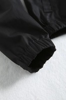 Veste bomber noire en satin sur mesure imperméable à l'eau, grande taille, à fermeture éclair, pour homme, vente chaude