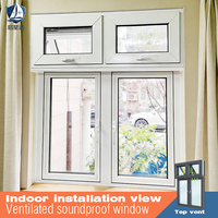 Ventana Acústica de Aluminio con Rotura de Puente Térmico para Balcón de Apartamento, Aislamiento Térmico y Reducción de Ruido Resistente a la Intemperie