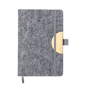 Nuevo Producto: Porta Teléfono de Bambú con Logotipo Personalizado, Cuaderno con Cubierta Rígida de Fieltro RPET, Bloc de Notas Ecológico para Oficina, Lápices Promocionales - Product Image 1