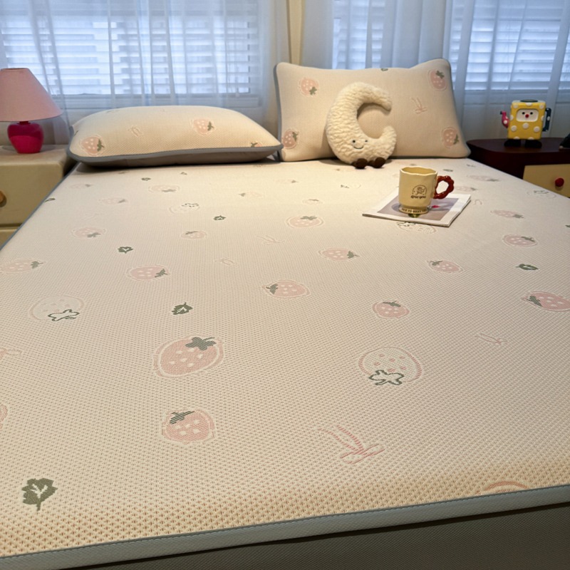 Fraise à pois - rose [style drap housse]