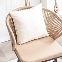 Ensembles de jardin bon marché chaise de jardin de luxe canne paresseux chaise canne Table à manger chaise ciment table de jardin