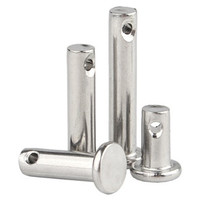 DIN 1444 ISO 2341b A2 304 Baja Tahan Karat Pin Clevis Berbahu Kepala Bulat Pin Silinder Galvanis dengan Lubang M3