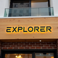 Enseigne lumineuse LED personnalisée pour entreprise, logo 3D, enseigne extérieure pour devanture de magasin, pour CAFÉ