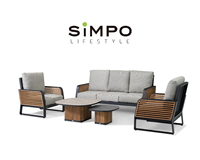 SIMPOLIFESTYLE Premium Minimalistische Outdoor-Möbel YACHT-Liegestuhl Garten Terrasse Hotel Resort Esszimmer Innenhof Sessel