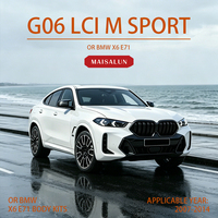 Bumper Mobil untuk BMW X6 E71 Upgrade ke G06 MT Conversion Bodykit dengan Bumper, Kap Mesin, Lampu Depan, Lampu Belakang, Versi Pemotongan Belakang