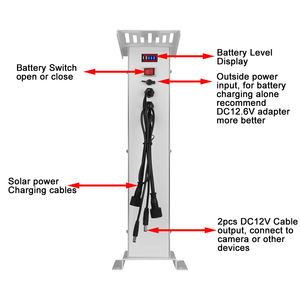 <span class=keywords><strong>Colin</strong></span> Kamera <span class=keywords><strong>CCTV</strong></span> surya 4G kartu sim PTZ paket baterai lithium DC12V 40Ah 444WH MPPT panel surya 80w sistem energi surya - Product Image 3