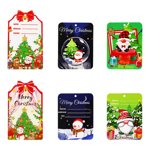 Cross-border American Christmas decorations, cute cartoon bookmarks, gifts, wooden Christmas dwarf logo luggage <b>tags</b> - Product Image 5