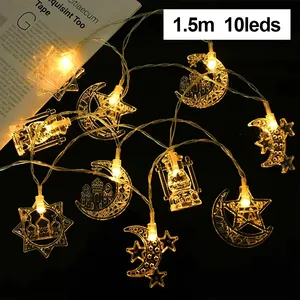 1.5M <span class=keywords><strong>LED</strong></span> lễ hội đèn dây trang trí cho ngôi sao nhà cổ tích Rèm cưới ấm áp pin Trắng kỳ nghỉ Pin hoạt động trong nhà - Product Image 3