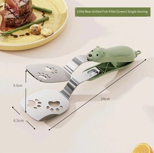 Pince-pelle à manche long en acier inoxydable, outil 2-en-1, résistante à la chaleur, facile à nettoyer, pour la cuisson et les steaks au barbecue - Product Image 3