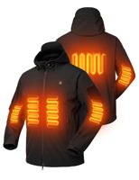 20000mAh Akku-Pack Weiche Fleece Reißverschluss Beheizte Jacke Weste Wasserdicht Winddicht Winter Wärme Herren Damen Snowboarden 7,4V