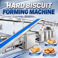 Automatische biscuitproductielijn, biscuitfabriek apparatuur met PLC-besturing, op maat gemaakte mallen, capaciteit 500 kg per uur