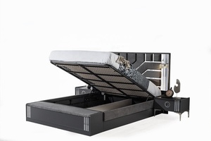 Ensemble chambre pour couple de Berlin 2026 lit king size design + système de rangement armoire à miroir tête de lit d'éclairage - Product Image 2