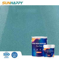 Peinture pour sol en sable coloré époxy avec finition mate pour sols intérieurs modernes, kit de revêtement de sol en résine durable et résistant à l'usure