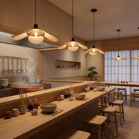Vente en gros de lampes suspendues en forme de fleur Wabi Sabi, style nordique Japandi, pour la décoration intérieure de la maison, de la villa et du restaurant