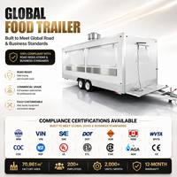 Chariot de vente ambulante le moins cher pour hot-dogs, burgers et café – Conteneur remorque pour entreprise de restauration de rue
