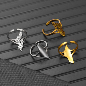 Anillo de Acero Inoxidable 316L con Mapa de Irán, Chapado en Oro PVD de 14k/18k, Personalizado al por Mayor, Antideslustre, para Mujer - Product Image 2