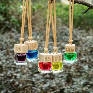 Ambientadores cuadrados pequeños y sólidos para coche, adorno colgante de Perfume de aromaterapia, decoración colgante, botella cuadrada, Perfume para coche - Product Image 1