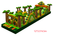 Parcours d'obstacles de course gonflable avec thème de pneu pour événements et locations en plein air