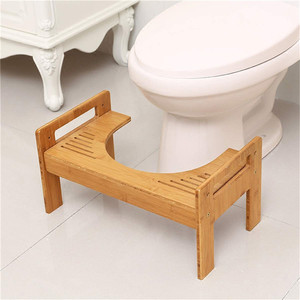 Di Vendita superiore Non Slip da Bagno Poggiapiedi Sit Squat Wc, Vasino Ergonomico di Bambù Wc Passo Sgabello - Product Image 5