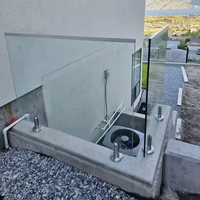 Rampe en acier inoxydable pour balcon en verre extérieur, terrasse, patio, clôture en verre de piscine, pince de fixation, main courante d'escalier, rampe d'escalier en verre