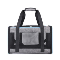 Sac de transport pour chat, respirant, pliable, en Oxford, avec fermeture éclair, élégant, de luxe, grande capacité, portable, pour les voyages en plein air