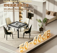Table de Mahjong Automatique pour 4 Joueurs avec Système de Mélange de Cartes, Hauteur Réglable, pour Divertissement Intérieur et Amis à la Maison