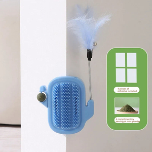 Rascador <span class=keywords><strong>para</strong></span> Gatos con Forma de Cactus, Cepillo de Masaje, Bola de Hierba Gatera, Varita con Plumas, Juguete Interactivo <span class=keywords><strong>para</strong></span> Gatos de Interior - Product Image 5