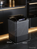 Poubelle portable avec ouverture automatique du couvercle, alimentation solaire/électrique, contrôle intelligent par capteur, grande capacité, utilisation en cuisine, application