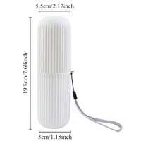Gobelet de voyage à rayures verticales, essentiel pour les voyages, boîte de rangement portable pour brosses à dents et dentifrice pour couple, gobelet simple pour bain de bouche