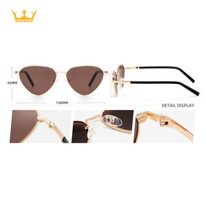 Классические металлические солнцезащитные очки с полной оправой, треугольной формы, с нерегулярной оправой, с поляризацией и защитой от УФ-излучения, для женщин и мужчин, для активного отдыха - Product Image 4