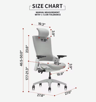 Chaise de bureau ergonomique de haute qualité UE/LAIAN, design moderne, tissu premium, accoudoirs 3D, chaise de direction/CEO, chaise de manager en mesh