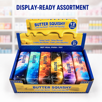 Groothandel Boter Squishy Knijp Speelgoed Diverse Kleurrijke Stick Designs met 12-delige Displaydoos