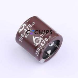 TLC 250V470 30*30 <b>Snap</b>-in Aluminum Electrolytic Capacitor Through hole Component (THT),D30xL30mm 470uF 20% 250V 10mm - Product Image 1