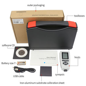 Medidor portátil de doble pantalla para pintura de coche, medidor de espesor de recubrimiento, herramienta de diagnóstico para prueba de película de pintura de coche - Product Image 6