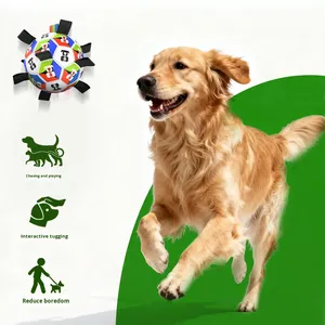 Giocattolo da masticare per cani a forma di pallone da calcio - Interattivo per l'allenamento all'aperto, resistente all'usura e ai morsi, per alleviare la noia - Product Image 2